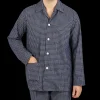 Derek Rose Loungewear | Navy Checked Cotton Classic Fit Pyjamas