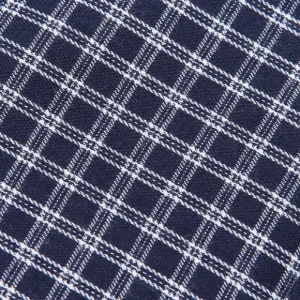 Derek Rose Loungewear | Navy Checked Cotton Classic Fit Pyjamas
