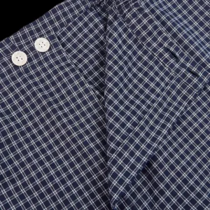 Derek Rose Loungewear | Navy Checked Cotton Classic Fit Pyjamas