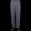 Derek Rose Loungewear | Navy Checked Cotton Lounge Bottoms
