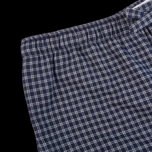 Derek Rose Loungewear | Navy Checked Cotton Lounge Bottoms