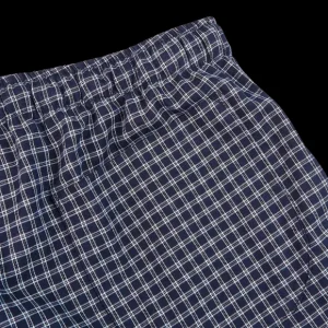 Derek Rose Loungewear | Navy Checked Cotton Lounge Bottoms