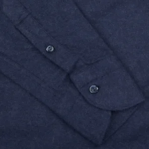 Tintoria Mattei Shirts | Navy Cotton Cashmere Casual Shirt