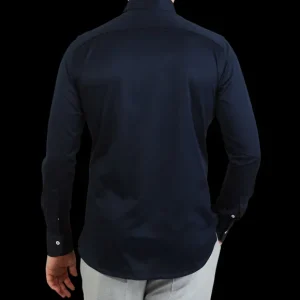 Canali Shirts | Navy Cotton Jersey Casual Shirt