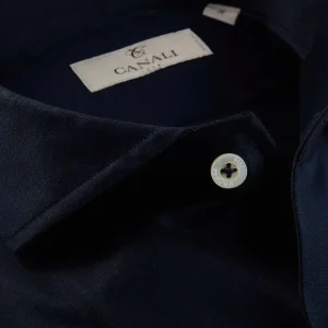 Canali Shirts | Navy Cotton Jersey Casual Shirt