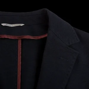 Canali Blazers | Navy Cotton Jersey Unconstructed Blazer