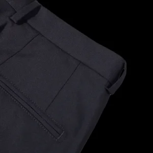 Oscar Jacobson Trousers | Navy Damien Wool Suit Trousers