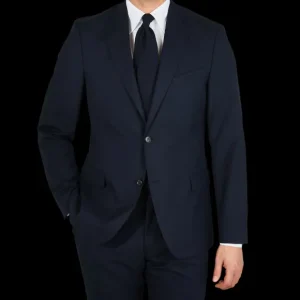 Oscar Jacobson Suits | Navy Edmund Wool Suit Jacket