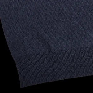 Gran Sasso Sweaters | Navy Extra Fine Merino Crew Neck