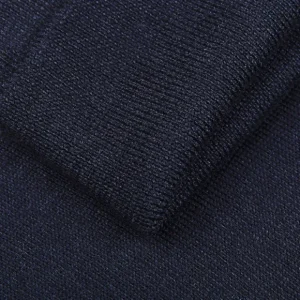 Gran Sasso Knitwear | Navy Extra Fine Merino Roll Neck