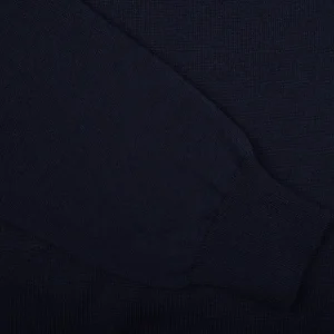 Gran Sasso Shirts | Navy Extra Fine Merino Wool Polo Shirt