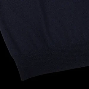 Gran Sasso Cardigans | Navy Extrafine Merino Wool Zip Cardigan