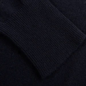 William Lockie Knitwear | Navy Lambswool Button Cardigan