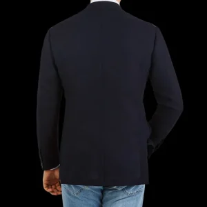 Ring Jacket Blazers | Navy Lightweight Wool Balloon Travel Blazer
