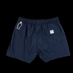 Fedeli Swimwear | Navy Madeira Microfiber Swim Shorts