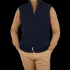 Maurizio Baldassari Outerwear | Navy Merino Wool Brenta Gilet