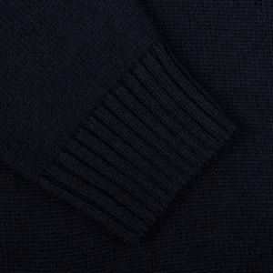 Gran Sasso Knitwear | Navy Merino Wool Button Cardigan