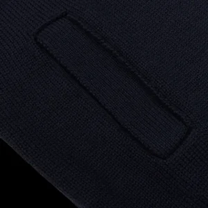 Gran Sasso Knitwear | Navy Merino Wool Button Cardigan