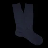 Pantherella Socks | Navy Merino Wool Ribbed Ankle Socks