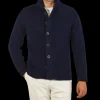 Inis Meain Knitwear | Navy Merino Wool Storm Jacket