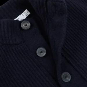 Inis Meain Outerwear | Navy Merino Wool Storm Jacket