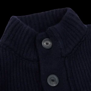 Inis Meain Outerwear | Navy Merino Wool Storm Jacket