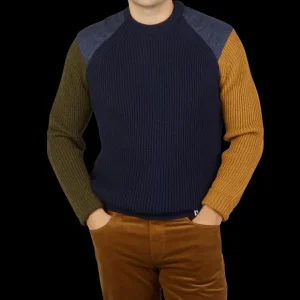 Peregrine Sweaters | Navy Merino Wool Thomas Funky Jumper