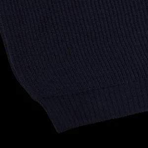 Peregrine Knitwear | Navy Merino Wool Thomas Funky Jumper