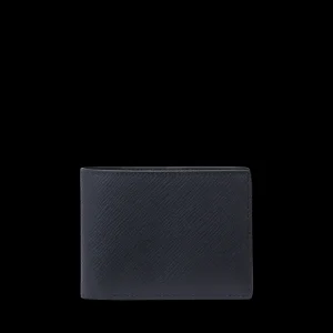 Smythson Wallets | Navy Panama Leather Slim Currency Wallet