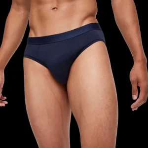 Derek Rose Underwear | Navy Pima Cotton Stretch Mid Briefs