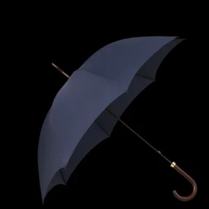 Fox Umbrellas Umbrellas | Navy Polished Maple Handle Umbrella