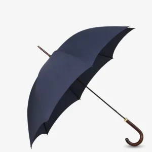 Fox Umbrellas Umbrellas | Navy Polished Maple Handle Umbrella