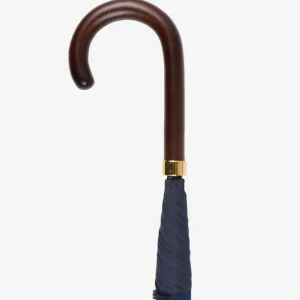 Fox Umbrellas Umbrellas | Navy Polished Maple Handle Umbrella
