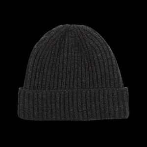 William Lockie Beanies | Navy Seaweed Geelong Lambswool Ribbed Beanie