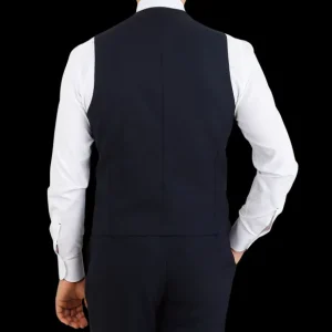 Baltzar Sartorial Suits | Navy Super 100S Wool Db Waistcoat