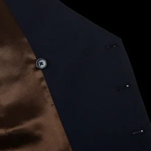 Baltzar Sartorial Suits | Navy Super 100S Wool Db Waistcoat