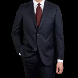 Eduard Dressler Suits | Navy Super 110S Wool Edson Suit Jacket
