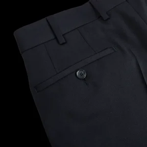 Eduard Dressler Suits | Navy Super 110S Wool Jeff Suit Trousers