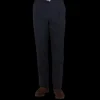 Baltzar Sartorial Suits | Navy Super 100'S Wool Pleated Suit Trousers