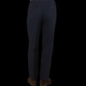 Baltzar Sartorial Trousers | Navy Super 100'S Wool Pleated Suit Trousers
