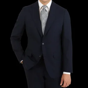 Baltzar Sartorial Suits | Navy Super 100'S Wool Suit Jacket