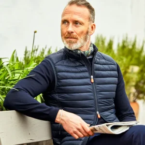 Save The Duck Outerwear | Navy Technical Down Adam Nylon Gilet