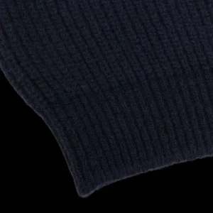 Inis Meain Knitwear | Navy Wool Cashmere Boatbuilder Rollneck