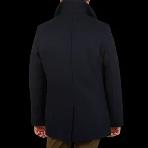 Gloverall Outerwear | Navy Wool Churchill Peacoat