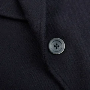 Herno Outerwear | Navy Wool Down Padded Coat