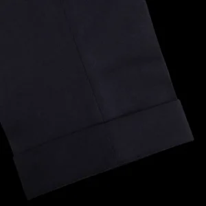 Luigi Bianchi Trousers | Navy Wool Flannel Pleated Trousers