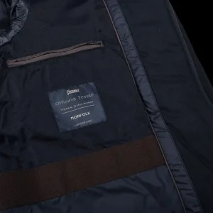 Herno Coats & Jackets | Navy Wool Norfolk Down Padded Blazer Jacket