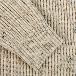 Peregrine Knitwear | Oatmeal Beige Merino Wool Ford Crewneck