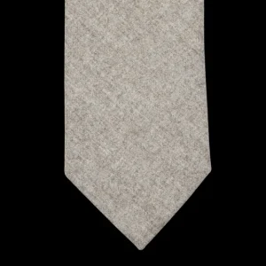 Amanda Christensen Ties | Oatmeal Vbc Wool Flannel Lined Tie