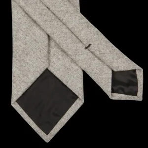 Amanda Christensen Ties | Oatmeal Vbc Wool Flannel Lined Tie